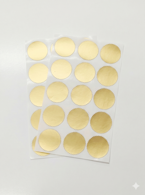 100 Sigilli Adesivi Oro